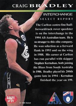1995 Select AFL - All-Australian Team #AA21 Craig Bradley Back